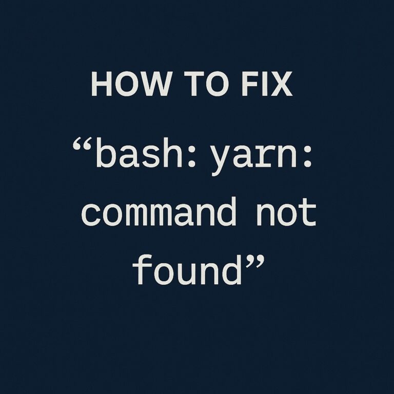 How to Fix “bash: yarn: command not found” on Linux